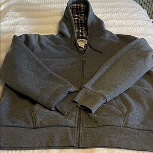 Old Mill Size 2 XL Heavy Hoodie Plaid Flannel Lined Body Quilted Lining Sleeve
